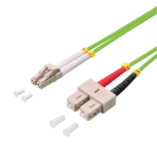 LogiLink Fiber duplex patch kábel OM5 50/125 LC-SC 5m lime zöld (FP5LS05) kábel és adapter