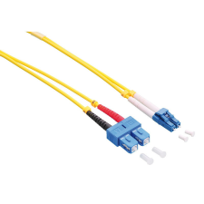 LogiLink Fiber duplex patch kábel, OS2, 9/125 , LC-SC, sárga, 2 m kábel és adapter