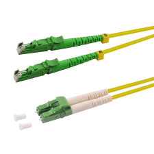 LogiLink Fiber duplex patch kábel, OS2, 9/125 , LSH-LC, APC 8 , sárga, 20 m kábel és adapter