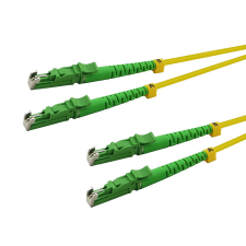LogiLink Fiber duplex patch kábel, OS2, 9/125 , LSH-LSH, APC 8 , sárga, 2 m kábel és adapter