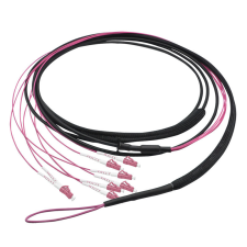 LogiLink Fiber optic trunk kábel U-DQ(ZN)BH, 8 magos többmódusú OM4, LC/UPC - LC/UPC, 10 m kábel és adapter