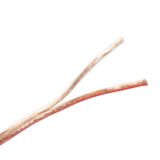 LogiLink Hangszóró beépítő kábel, 2x 0,75 mm2, átlátszó, 50 m kábel és adapter