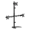 LogiLink Hárommonitoros tartó, 17 32", 10 kg karonként, karhossz: 376 mm, fekete
