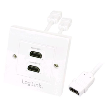 LogiLink HDMI fali lemez 2x HDMI anya (AH0015) (AH0015) kábel és adapter