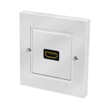 LogiLink HDMI fali lemez csatlakozóval HDMI aljzat, 1 portos, fehér kábel és adapter