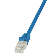 LogiLink LogiLink Patch kábel Econline, Cat.6, U/UTP, kék, 0,5 m kábel és adapter