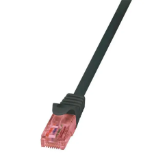 LogiLink LogiLink Patch kábel PrimeLine, Cat.6, U/UTP, fekete, 5 m kábel és adapter