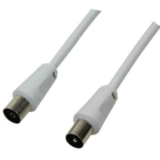 LogiLink Logilink TV antenna kábel, IEC /M - IEC /F, CCS, fehér, 2,5 m kábel és adapter