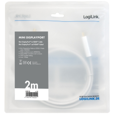 LogiLink Mini DisplayPort apa - HDMI apa kábel 5m Fehér kábel és adapter