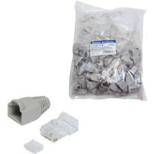 LogiLink MP0023 RJ45 csatlakozó törésgátlóval - Szürke (100 db) kábel és adapter