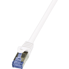 LogiLink patch kábel, Cat.6A 10G S/FTP PIMF PrimeLine 7,5m fehér kábel és adapter