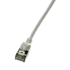 LogiLink Patch kábel, Cat.6A STP TPE SlimLine szürke, 1,5 m kábel és adapter