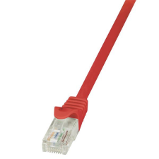 LogiLink Patch kábel Econline Cat.5e U/UTP 0,25m piros (CP1014U) kábel és adapter