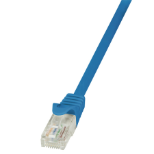 LogiLink patch kábel econline, cat.5e, u/utp, kék, 0,5 m kábel és adapter