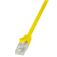 LogiLink Patch kábel Econline, Cat.5e, U/UTP, sárga, 2 m kábel és adapter