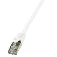 LogiLink Patch kábel Econline, Cat.6, F/UTP, fehér, 0,5 m kábel és adapter