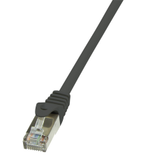 LogiLink Patch kábel Econline, Cat.6, F/UTP, fekete, 2 m kábel és adapter