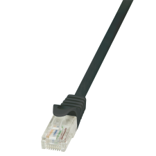 LogiLink Patch kábel Econline, Cat.6, U/UTP, fekete, 1 m kábel és adapter