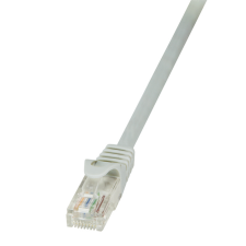 LogiLink Patch kábel Econline, Cat.6, U/UTP, szürke, 1 m kábel és adapter