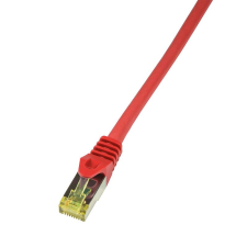 LogiLink Patch kábel GHMT tanúsítvánnyal Cat.6A S/FTP piros 3m (CQ5064S) (CQ5064S) kábel és adapter