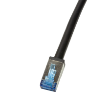 LogiLink Patch kábel, kültéri, Cat.6A, S/FTP, fekete, 5 m - CQ7073S kábel és adapter