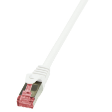 LogiLink Patch kábel PrimeLine, Cat.6, S/FTP, fehér, 10 m kábel és adapter
