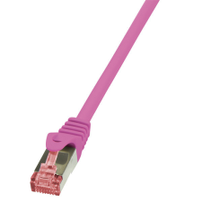 LogiLink Patch kábel PrimeLine, Cat.6, S/FTP, rózsaszín, 7,5 m kábel és adapter