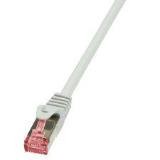 LogiLink Patch kábel PrimeLine, Cat.6, S/FTP, szürke, 0,5 m kábel és adapter