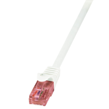 LogiLink Patch kábel PrimeLine, Cat.6, U/UTP, fehér, 7,5 m kábel és adapter
