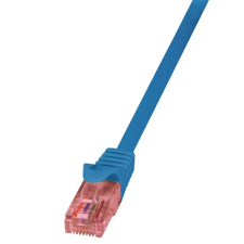 LogiLink patch kábel primeline, cat.6, u/utp, kék, 5 m kábel és adapter