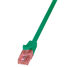 LogiLink Patch kábel PrimeLine, Cat.6, U/UTP, zöld, 7,5 m kábel és adapter