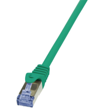 LogiLink Patch kábel PrimeLine, Cat.6A, S/FTP, zöld, 1,5 m kábel és adapter