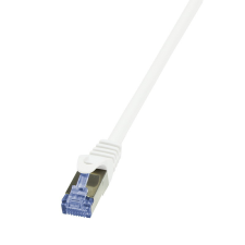 LogiLink Patch kábel PrimeLine, Cat.7 kábel, S/FTP, fehér, 0,25 m kábel és adapter