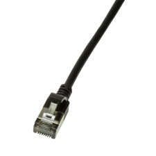 LogiLink Patch kábel SlimLine Ultraflex Cat.6A U/FTP 3m fekete (CQ9063S) kábel és adapter