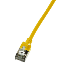 LogiLink Patch kábel SlimLine, Ultraflex, Cat.6A, U/FTP, sárga, 5 m kábel és adapter