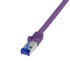 LogiLink Patch kábel Ultraflex, Cat.6A, S/FTP, lila, 1 m kábel és adapter