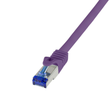 LogiLink Patch kábel Ultraflex, Cat.6A, S/FTP, lila, 2 m kábel és adapter