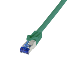 LogiLink patch kábel ultraflex, cat.6a, s/ftp, zöld, 5 m kábel és adapter