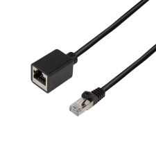 LogiLink Patch kábelhosszabbító prémium, Cat.6A, S/FTP, fekete, 3 m kábel és adapter