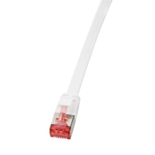 LogiLink Patch lapos kábel SlimLine Cat.6A, U/FTP, 0,5m fehér (CF2021S) kábel és adapter
