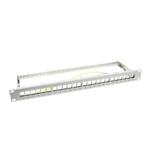 LogiLink Patch Panel 1U 24 Port árnyékolt szürke (NK4041) (NK4041) asztali számítógép kellék