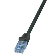  LogiLink RJ45 CAT6A 10Gb UTP M/M adatkábel 5m fekete kábel és adapter