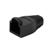 LogiLink RJ45 feszültségmentesítő védőburkolat, 8 mm, fekete, 50 db - MP0064 kábel és adapter