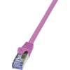 LogiLink RJ45 Hálózati csatlakozókábel, CAT 6A S/FTP [1x RJ45 dugó - 1x RJ45 dugó] 2 m Pink LogiLink (CQ3059S)