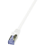 LogiLink Rj45-ös patch kábel, hálózati lan kábel cat 7 s/ftp 1x rj45 dugó - 1x rj45 dugó fehér 0,25m cq4011s