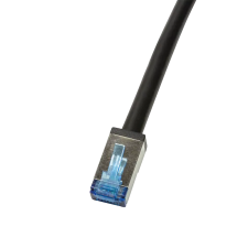 LogiLink S/FTP CAT6a Patch kábel 1m Fekete kábel és adapter