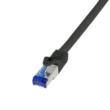 LogiLink S/FTP CAT6a Patch kábel 2m Fekete kábel és adapter