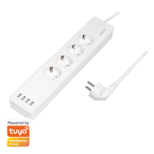 LogiLink SH0104 230V WiFi Smart elosztó 4 aljzatos 1.8m - Fehér (SH0104) hosszabbító, elosztó