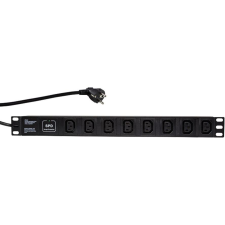 LogiLink Steckdosenleiste 19" 8fach IEC320, schwarz (PDU8A01) asztali számítógép kellék