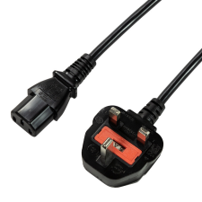 LogiLink Tápkábel, BS 1363 (UK) IEC C13, 1,8 m kábel és adapter